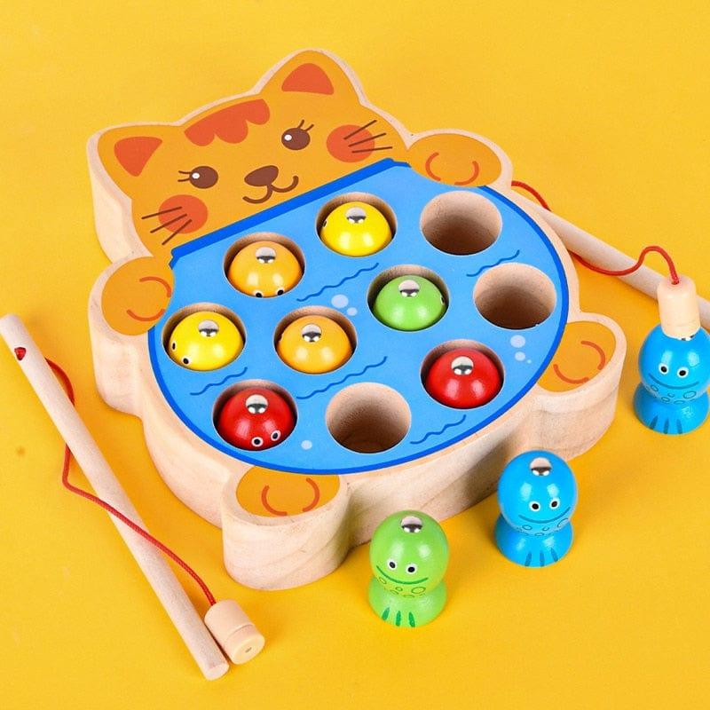 Shop 0 DD621 Magnetic Fishing Game Marine Life Cognition Color Number Wooden Toys for Children Montessori Early Educational Parent-child Game Mademoiselle Home Decor