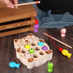 Shop 0 DD616 Magnetic Fishing Game Marine Life Cognition Color Number Wooden Toys for Children Montessori Early Educational Parent-child Game Mademoiselle Home Decor
