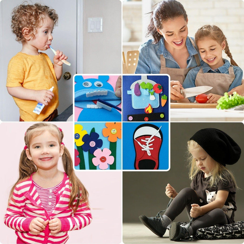 Shop 0 Washable Montessori Toddlers Busy Board 3D Baby Story Cloth Book Early Learning Education Habits Knowledge Develop Dropshipping Mademoiselle Home Decor
