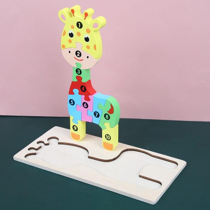 Shop 0 Giraffe Montessori Wooden Toddler Puzzles for Kids Montessori Toys for Toddlers 2 3 4 5 Years Old Top 3D Puzzle Educational Dinosaur Toy Mademoiselle Home Decor