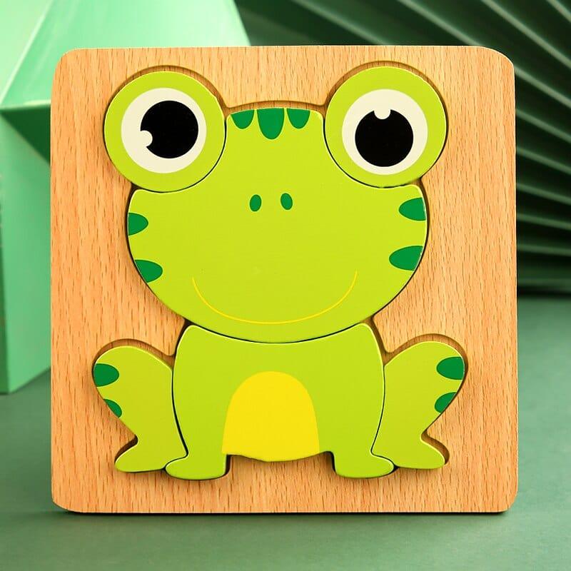 Shop 0 Frog Montessori Wooden Animals Puzzle Mademoiselle Home Decor