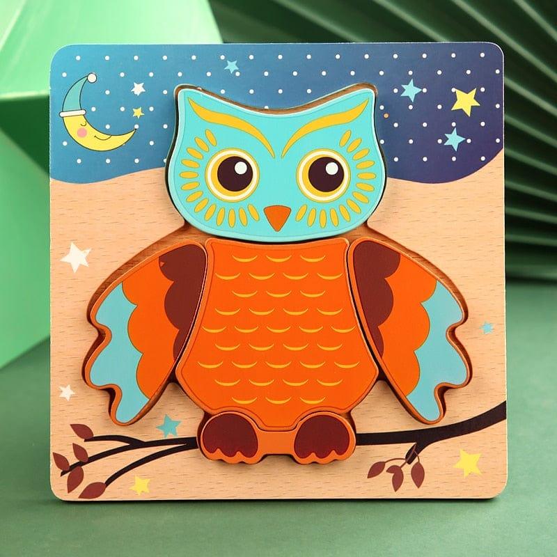 Shop 0 Owl Montessori Wooden Toddler Puzzles for Kids Montessori Toys for Toddlers 2 3 4 5 Years Old Top 3D Puzzle Educational Dinosaur Toy Mademoiselle Home Decor