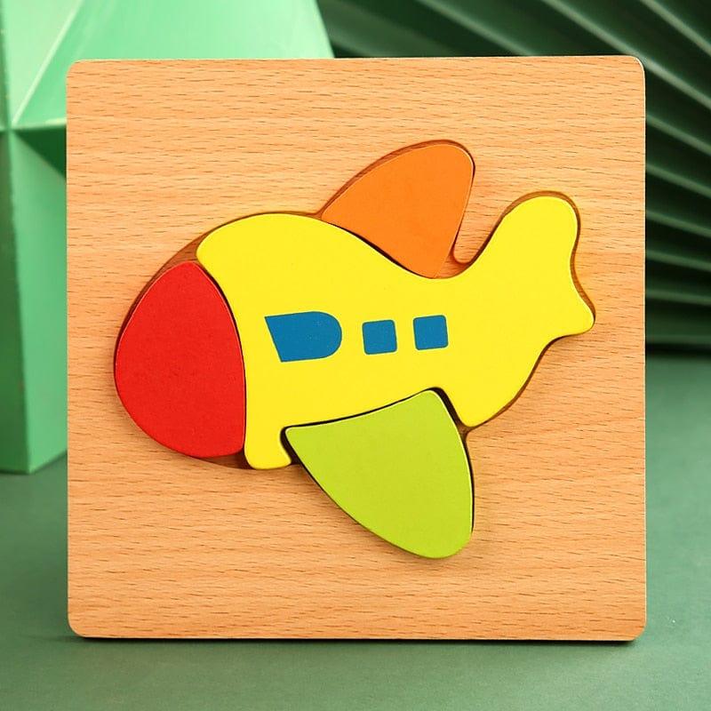Shop 0 Airplane 02 Montessori Wooden Animals Puzzle Mademoiselle Home Decor