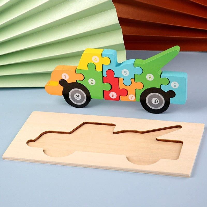 Shop 0 Car Montessori Wooden Animals Puzzle Mademoiselle Home Decor