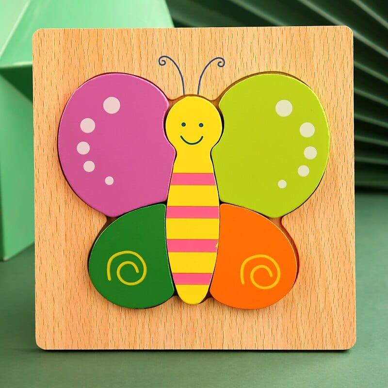 Shop 0 Butterfly Montessori Wooden Animals Puzzle Mademoiselle Home Decor