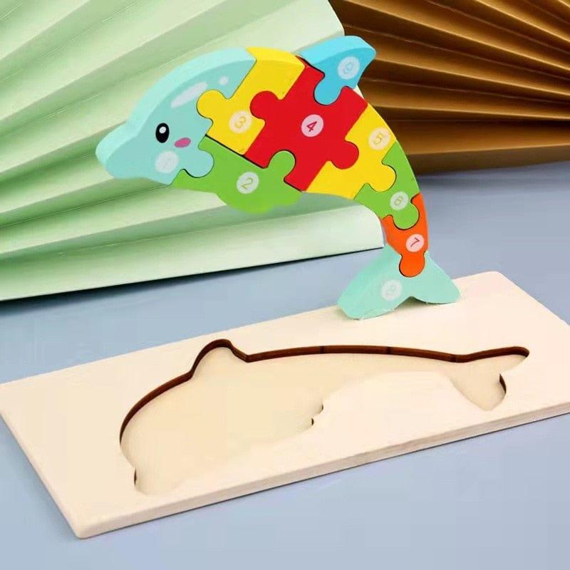 Shop 0 Dolphin Montessori Wooden Toddler Puzzles for Kids Montessori Toys for Toddlers 2 3 4 5 Years Old Top 3D Puzzle Educational Dinosaur Toy Mademoiselle Home Decor
