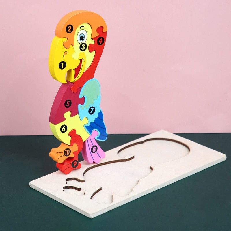 Shop 0 Parrot Montessori Wooden Toddler Puzzles for Kids Montessori Toys for Toddlers 2 3 4 5 Years Old Top 3D Puzzle Educational Dinosaur Toy Mademoiselle Home Decor