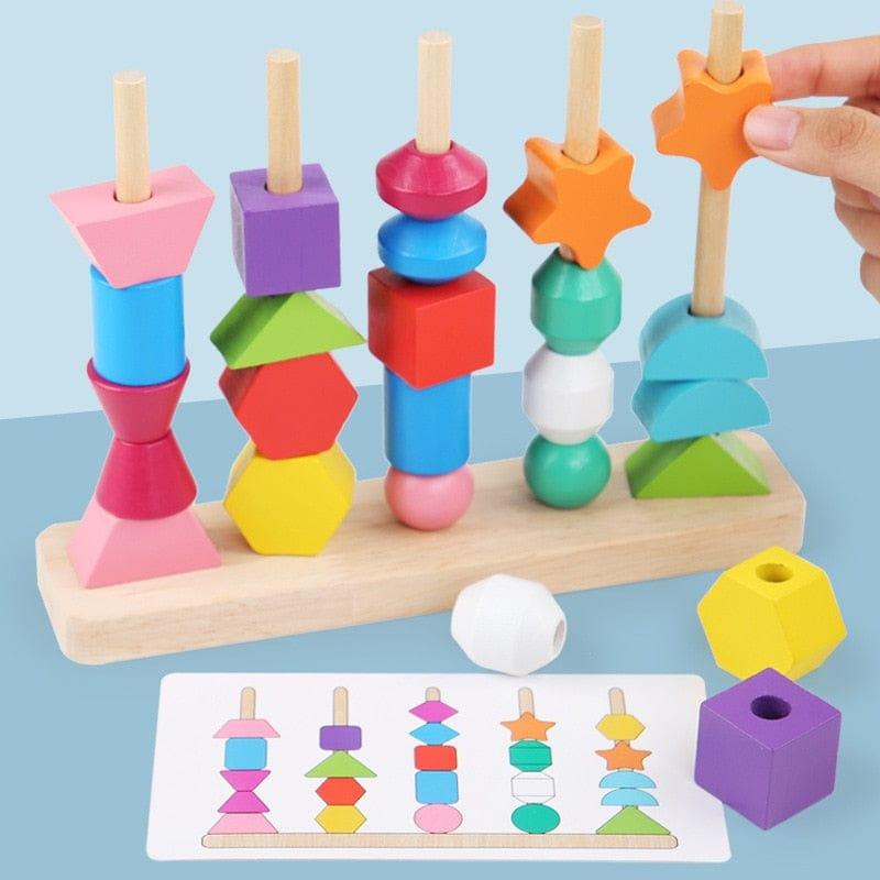 Shop 0 Montessori Wooden Matching Puzzle Toy Mademoiselle Home Decor