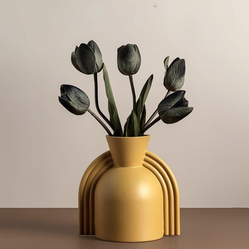 Shop 0 Nordic Modern Morandi Ceramic Flower Vase Geometric Art Hotel Cafe Office Decor Home Living Room Decoration Accessories Vases Mademoiselle Home Decor
