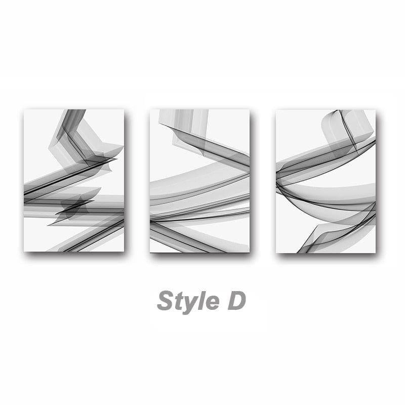 Shop 0 D / 13X18cm No Frame Black and White Nordic Canvas Decorative Paintings Modern Posters and Prints Living Room Bedroom Art 3 Piece Set Wall Home Decor Mademoiselle Home Decor