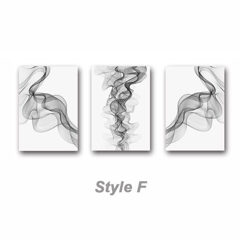 Shop 0 F / 13X18cm No Frame Black and White Nordic Canvas Decorative Paintings Modern Posters and Prints Living Room Bedroom Art 3 Piece Set Wall Home Decor Mademoiselle Home Decor