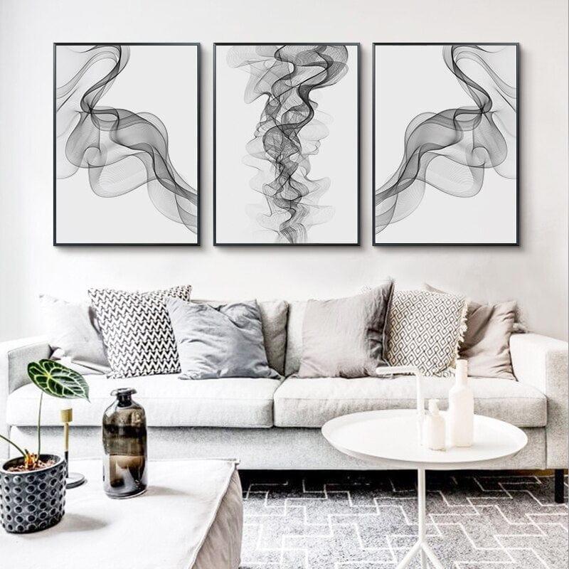 Shop 0 Black and White Nordic Canvas Decorative Paintings Modern Posters and Prints Living Room Bedroom Art 3 Piece Set Wall Home Decor Mademoiselle Home Decor