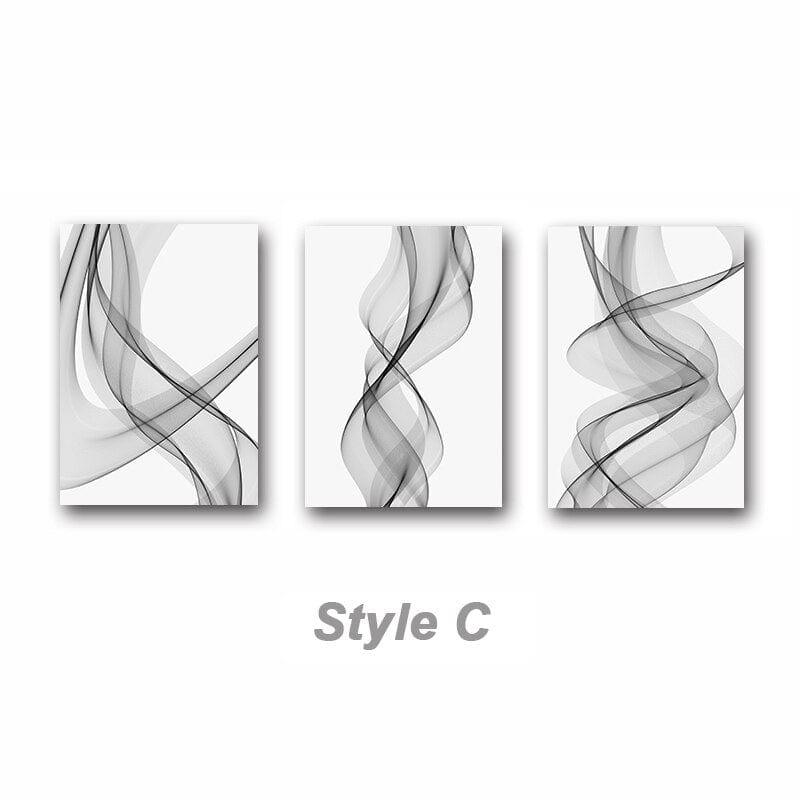 Shop 0 C / 13X18cm No Frame Black and White Nordic Canvas Decorative Paintings Modern Posters and Prints Living Room Bedroom Art 3 Piece Set Wall Home Decor Mademoiselle Home Decor