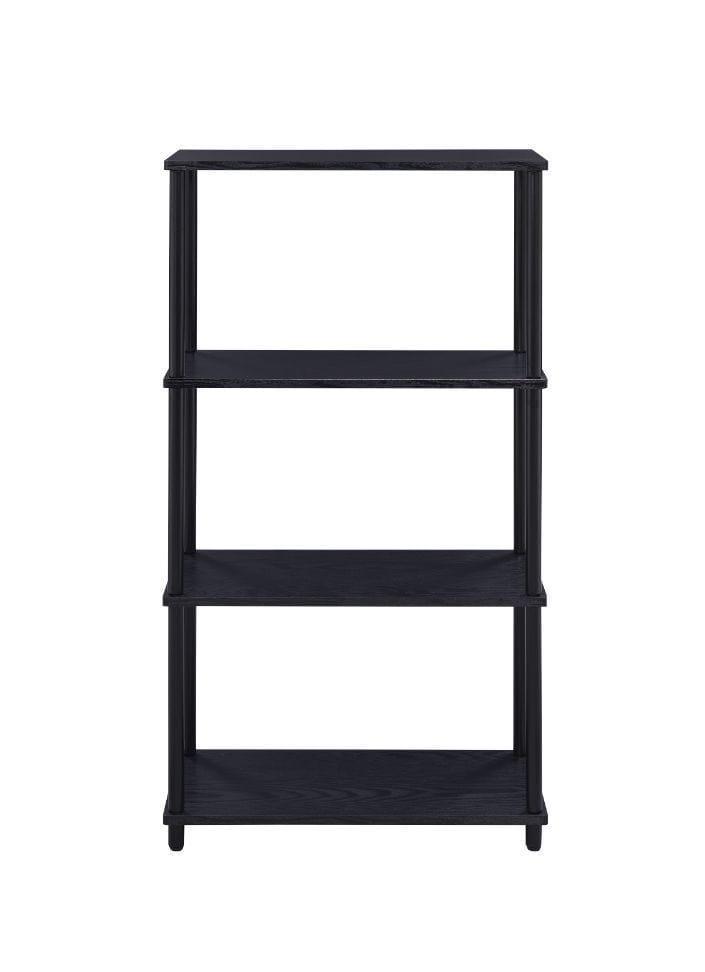 Shop ACME Nypho Bookshelf, Black Finish 92739 Mademoiselle Home Decor