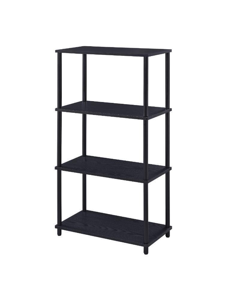 Shop ACME Nypho Bookshelf, Black Finish 92739 Mademoiselle Home Decor