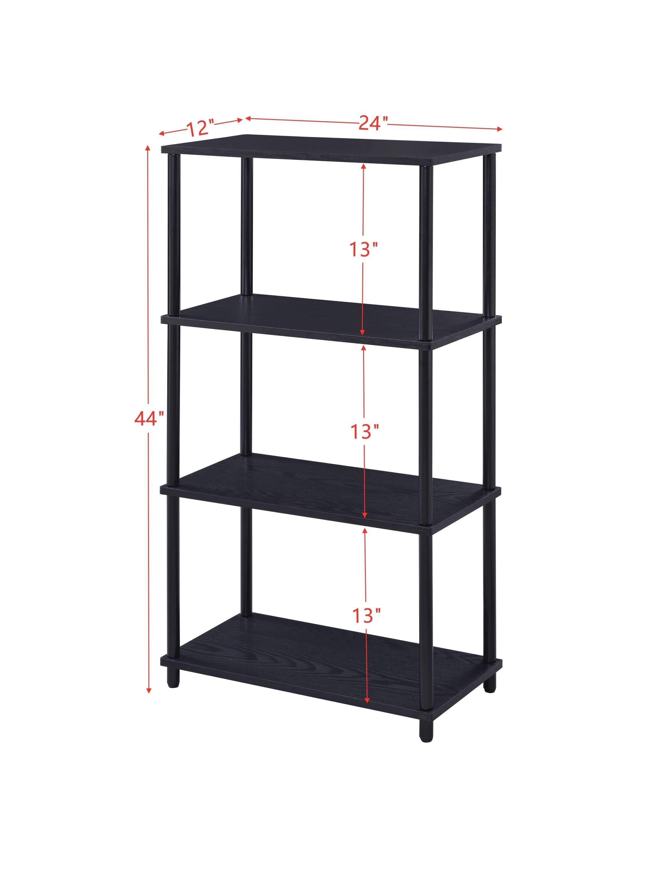 Shop ACME Nypho Bookshelf, Black Finish 92739 Mademoiselle Home Decor