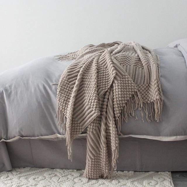 Shop Beige / Large Mulle Throw Mademoiselle Home Decor