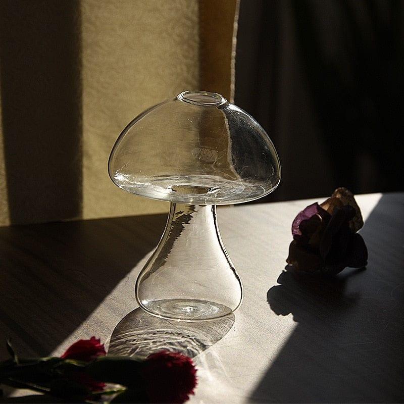 Shop 0 A Mushroom Shaped Glass Vase Hydroponics Plant Vase Creative Glass Crafts Living Room Glass Vase Plant Flower Decor for Home Mademoiselle Home Decor