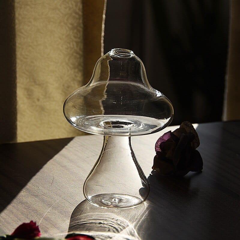 Shop 0 Mushroom Shaped Glass Vase Hydroponics Plant Vase Creative Glass Crafts Living Room Glass Vase Plant Flower Decor for Home Mademoiselle Home Decor