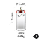 Shop 0 A Food Storage Jar Moisture-Proof Sealed Glass Tank Cookie Snack Coffee Beans Storage Tank Creative Carousel Glass Food Bottle Mademoiselle Home Decor