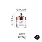 Shop 0 C Food Storage Jar Moisture-Proof Sealed Glass Tank Cookie Snack Coffee Beans Storage Tank Creative Carousel Glass Food Bottle Mademoiselle Home Decor