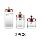 Shop 0 3PCS Food Storage Jar Moisture-Proof Sealed Glass Tank Cookie Snack Coffee Beans Storage Tank Creative Carousel Glass Food Bottle Mademoiselle Home Decor