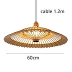 Shop 0 60cm / China / white cable Hand-Woven  Vertigo Bamboo Lamp Vintage Living Room Asian Style  Hanging Pendant Lights for Home Decor Coffee Shop  Fixtures Mademoiselle Home Decor