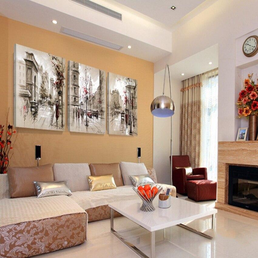 Shop 0 Canvas Posters Home Decor For Living Room Framework HD Prints Pictures 3 Pieces Abstract City Street Landscap Paintings Wall Art Mademoiselle Home Decor
