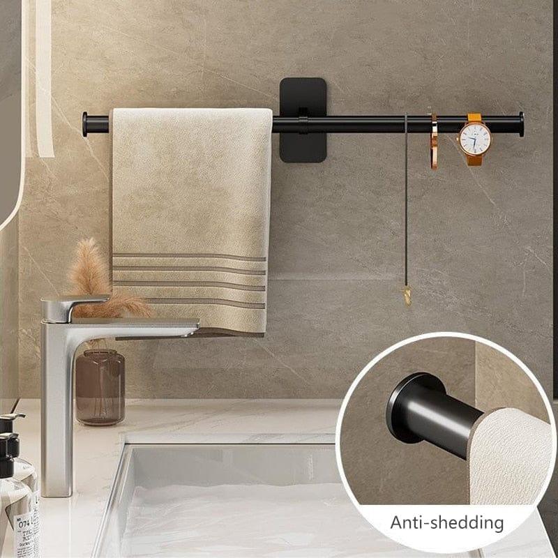 Shop 0 Self-adhesive Bathroom Towel Rack Holder Without Drilling, Wall Mounted Towel Shelf Kitchen Bathroom Accessories Towel Hanger Mademoiselle Home Decor