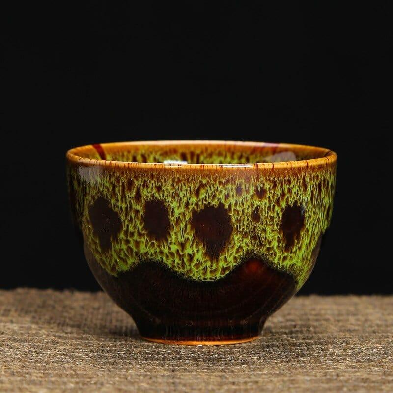 Shop 0 B1 6.1x4.3cm 50ML 1pc Kiln Change China Ceramic Tea Cup Temmoku Glaze Porcelain Kung Fu Cups Set Pottery Jianzhan Drinkware Tableware Wholesale Mademoiselle Home Decor