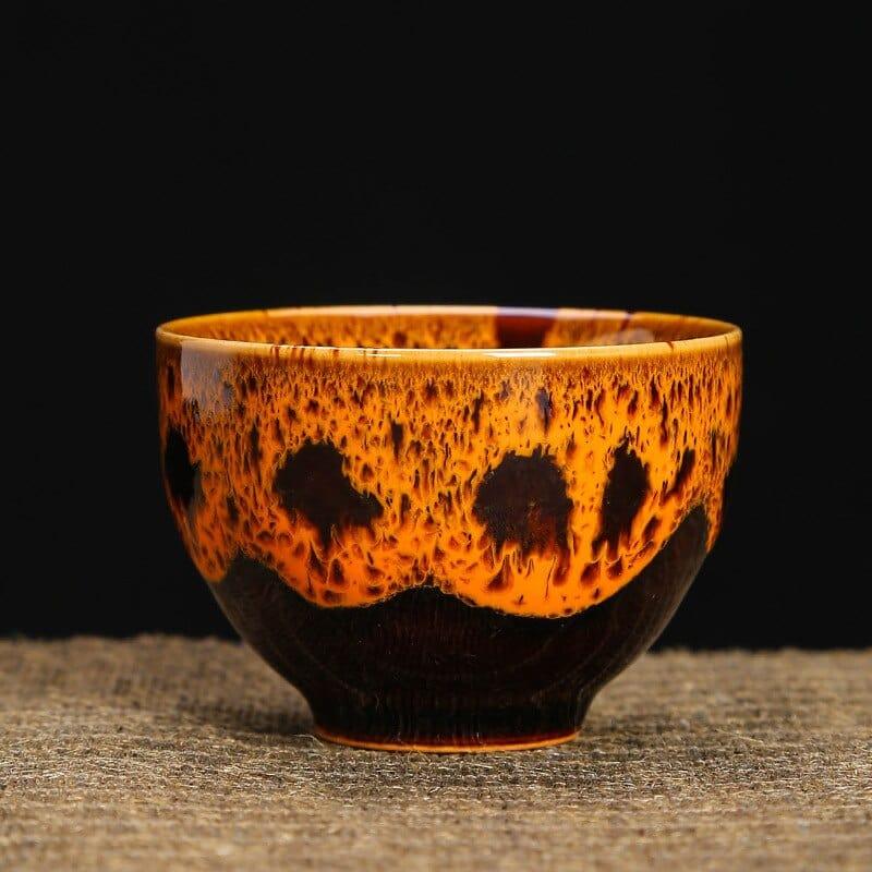 Shop 0 B3 6.1x4.3cm 50ML 1pc Kiln Change China Ceramic Tea Cup Temmoku Glaze Porcelain Kung Fu Cups Set Pottery Jianzhan Drinkware Tableware Wholesale Mademoiselle Home Decor