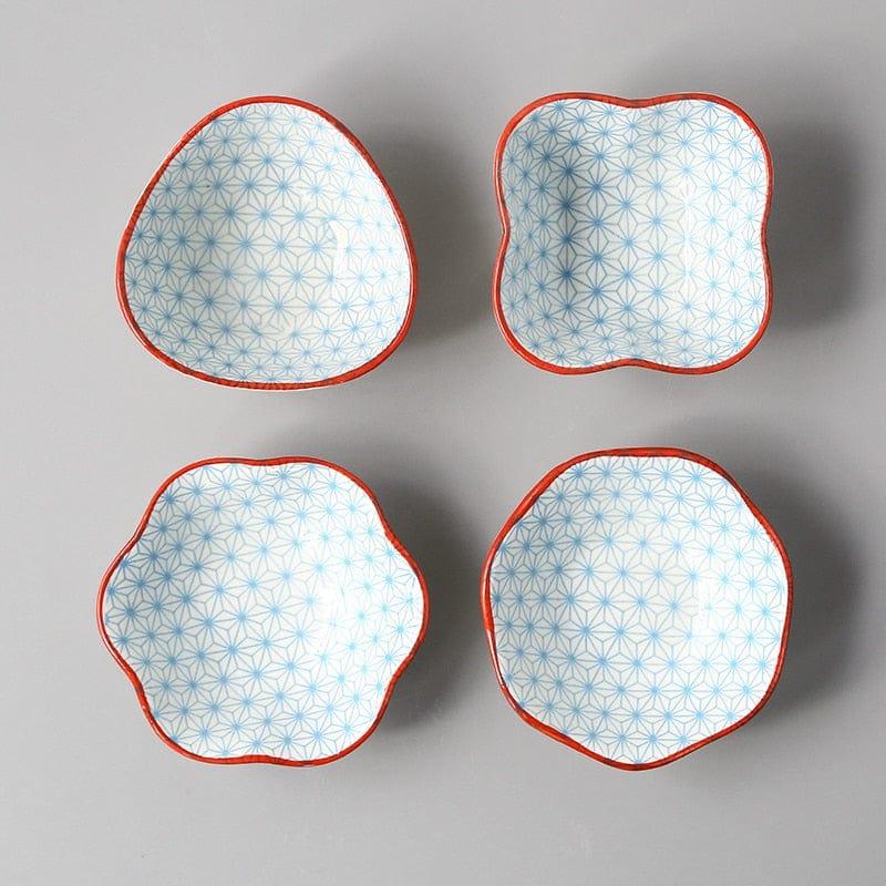 Shop 0 11 4 pcs/set Ceramic Sauce Dish Colored Glazed Japanese Sushi Cold Dishes Cold Noodles Soy Sauce Seas CZY1037 Mademoiselle Home Decor