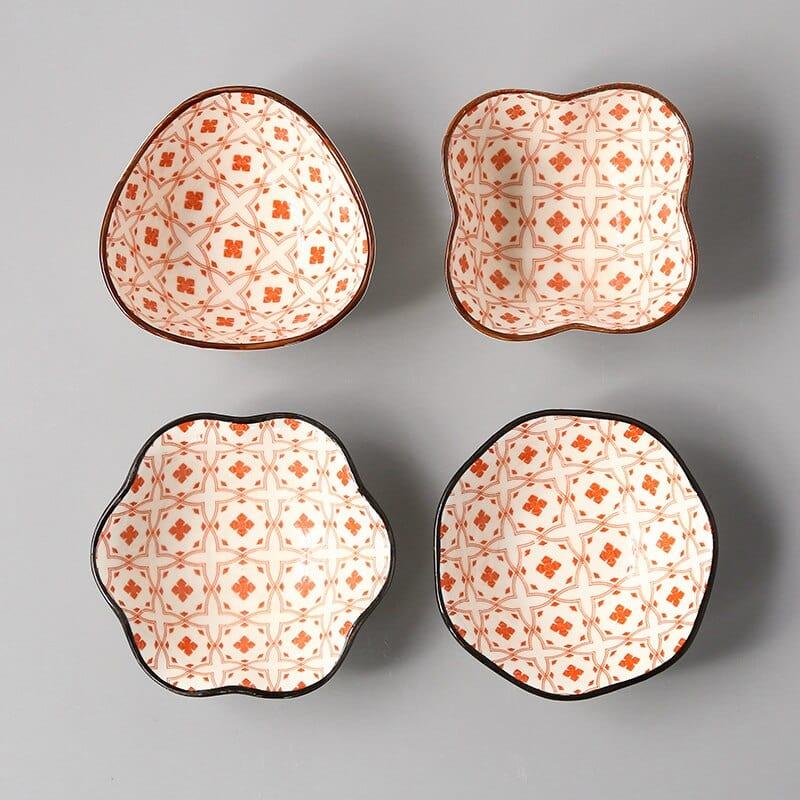 Shop 0 12 4 pcs/set Ceramic Sauce Dish Colored Glazed Japanese Sushi Cold Dishes Cold Noodles Soy Sauce Seas CZY1037 Mademoiselle Home Decor