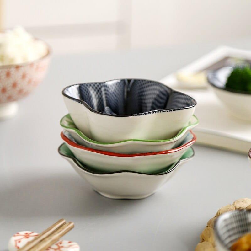 Shop 0 4 pcs/set Ceramic Sauce Dish Colored Glazed Japanese Sushi Cold Dishes Cold Noodles Soy Sauce Seas CZY1037 Mademoiselle Home Decor