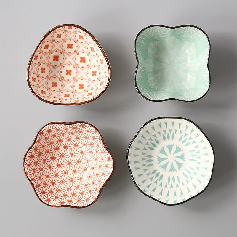 Shop 0 03 4 pcs/set Ceramic Sauce Dish Colored Glazed Japanese Sushi Cold Dishes Cold Noodles Soy Sauce Seas CZY1037 Mademoiselle Home Decor