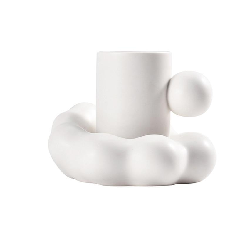 Shop 0 2pcs Home Ceramic Mug Creative Shape Breakfast Coffee Cup Couple Milk Cup 280ml Coffee Mug Living Room Decoration Dining Tableware Mademoiselle Home Decor