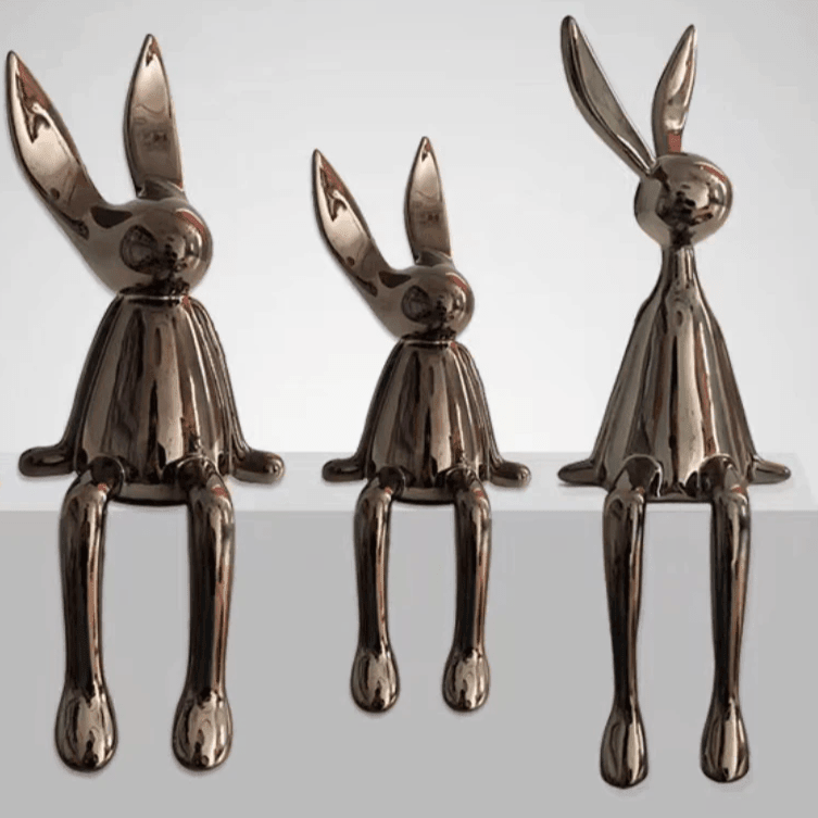 Shop 0 Copper 3 Pcs Oia Rabbit Decor Mademoiselle Home Decor
