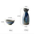 Shop 0 5Pcs Retro Japanese Sake Set Ceramic Flagon Liquor Cup 1 Pot 4 Cups Home Bar Sake White Wine Pot Creative Drinkware Gifts Mademoiselle Home Decor