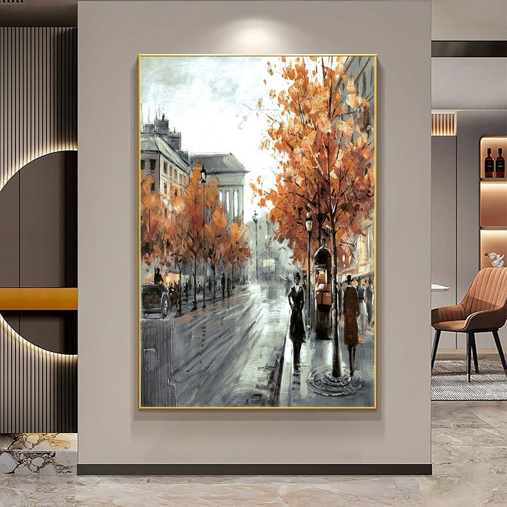 Shop 0 Abstract Landscape Canvas Painting Modern Nordic Street  Scene Posters And Prints Wall Art Picture For Living Room Home Decor Mademoiselle Home Decor