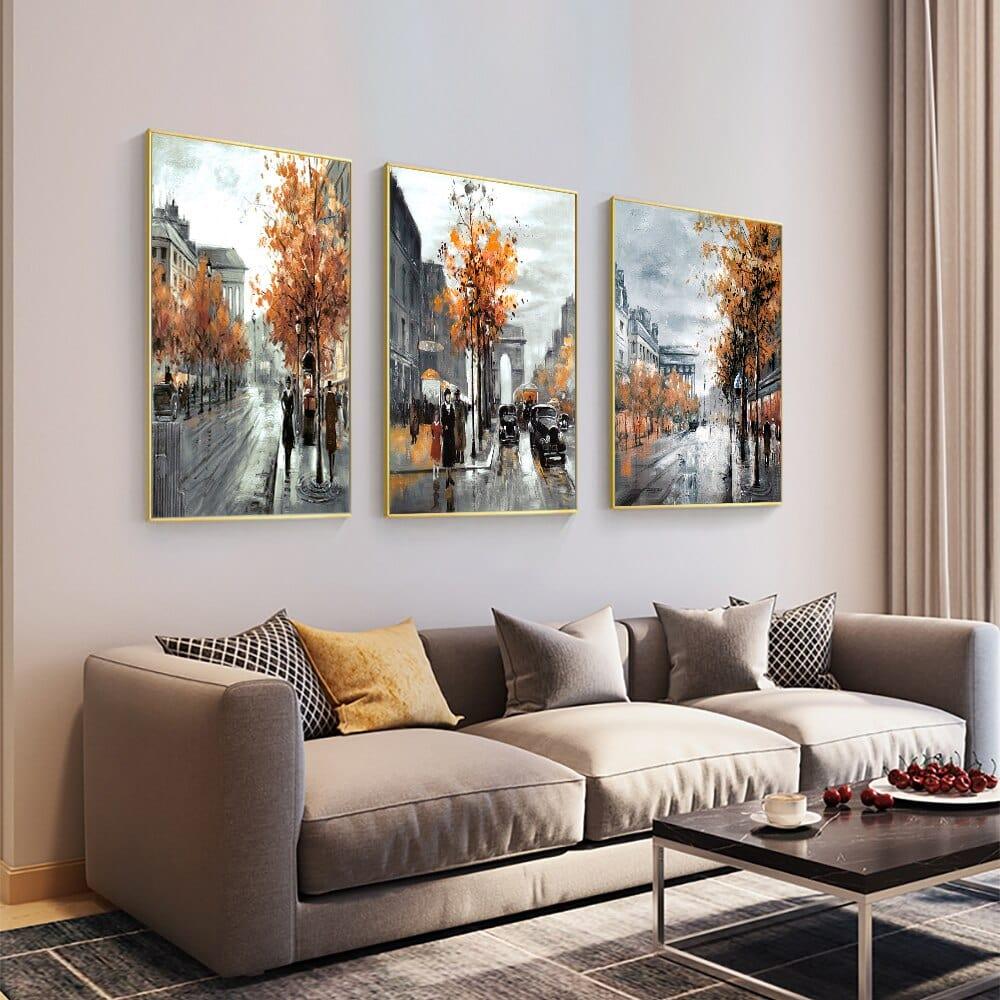 Shop 0 Abstract Landscape Canvas Painting Modern Nordic Street  Scene Posters And Prints Wall Art Picture For Living Room Home Decor Mademoiselle Home Decor