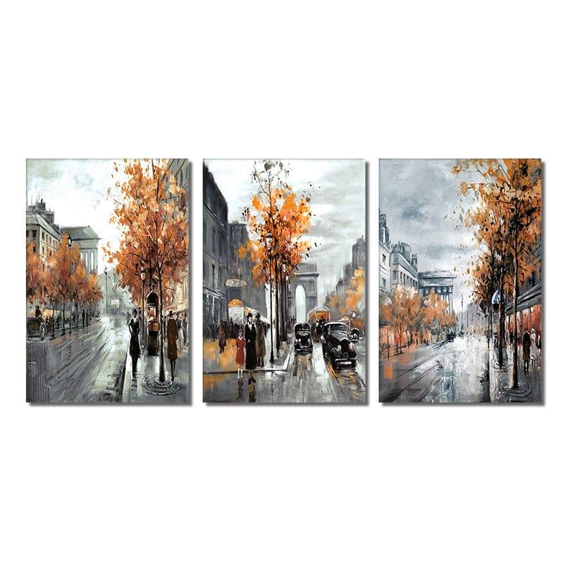 Shop 0 20X30cm no frame / 3pcs Abstract Landscape Canvas Painting Modern Nordic Street  Scene Posters And Prints Wall Art Picture For Living Room Home Decor Mademoiselle Home Decor