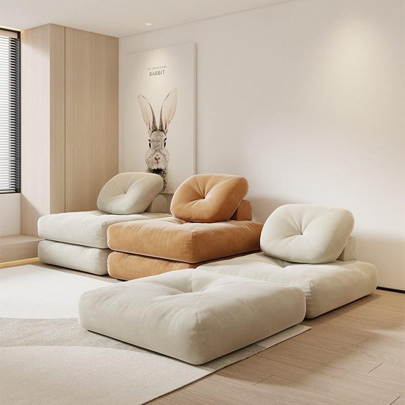 Shop 0 Luxury Modern Sofa Home Furniture Nordic Cream Fabric Sofa Tofu Block Luxury Sofa Detachable Module Tatami Sofa Bed Armrest Mademoiselle Home Decor
