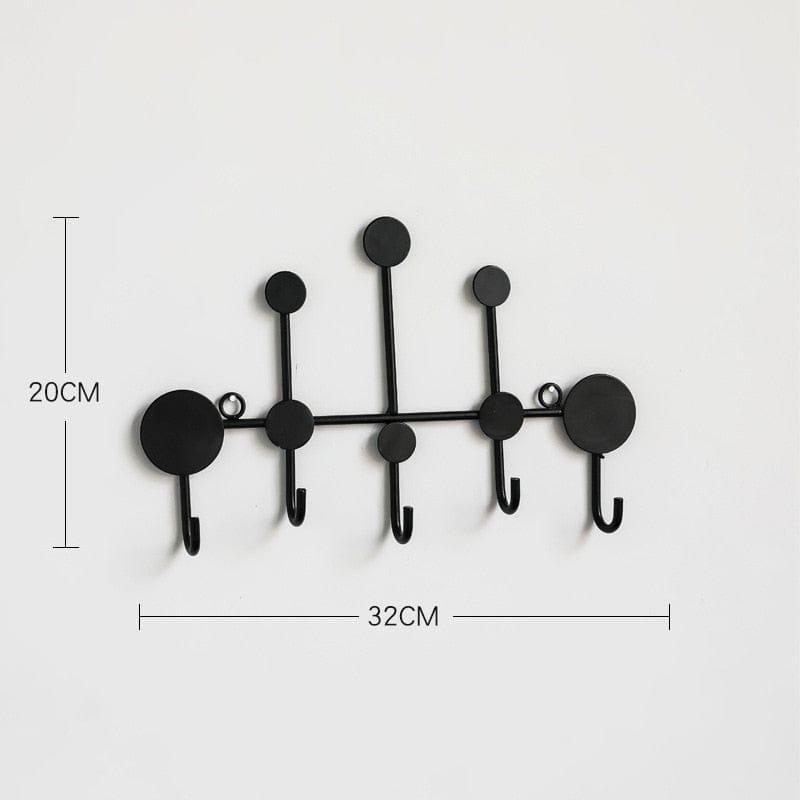 Shop 0 FM254-3 Black/Gold Wall Hook Storage Nordic Creative Entrance Key Hanger Home Decoration Wall Hanging Fitting Room Coat Hook 1Pcs Mademoiselle Home Decor