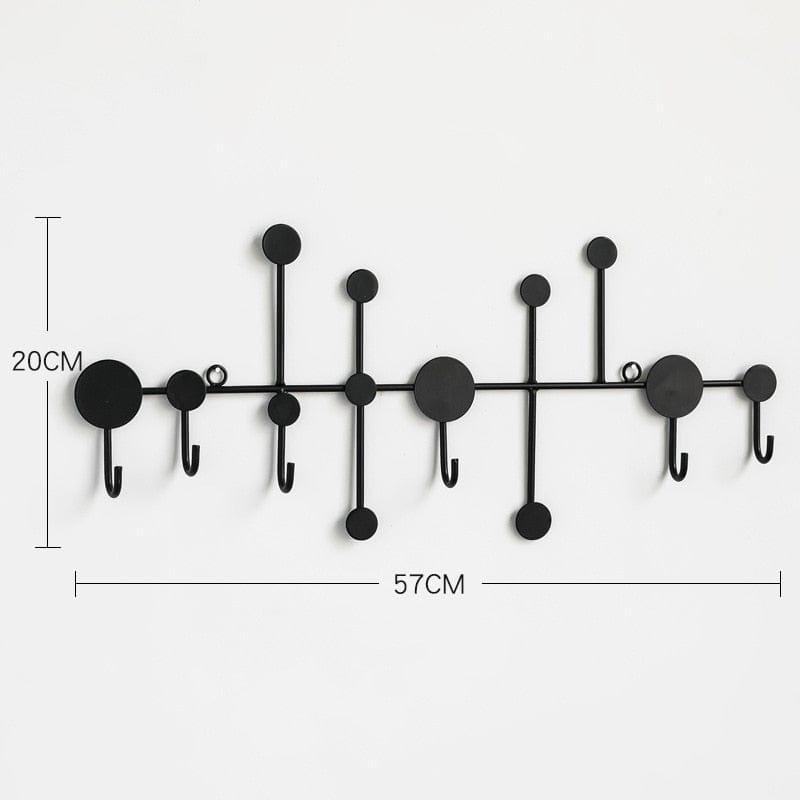 Shop 0 FM254-4 Black/Gold Wall Hook Storage Nordic Creative Entrance Key Hanger Home Decoration Wall Hanging Fitting Room Coat Hook 1Pcs Mademoiselle Home Decor