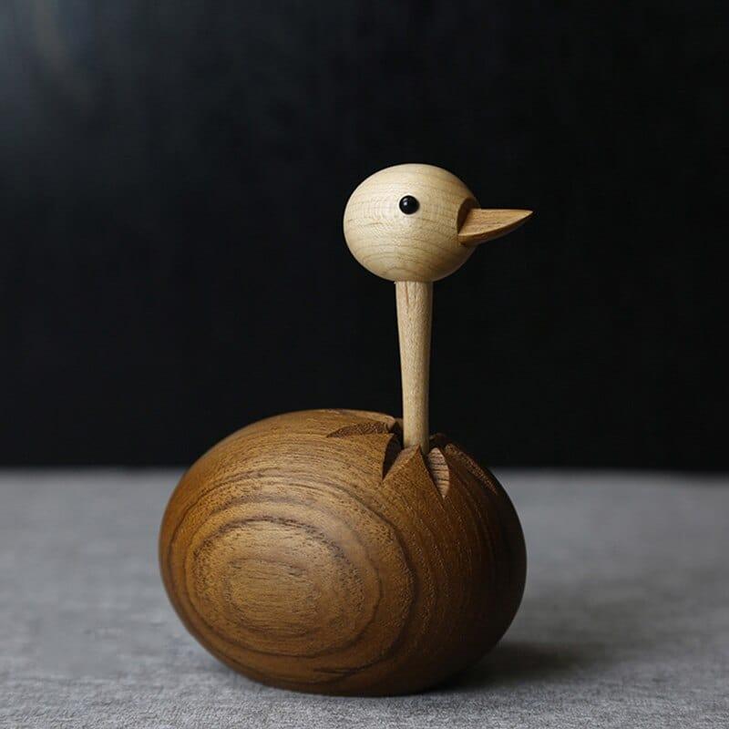 Shop 0 Nordic Handicraft Log Handmade Ostrich Puppet Solid Wood Ornaments Creative Wood Home Decorations Mademoiselle Home Decor