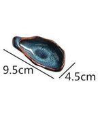 Shop 0 small Ceramics Blue Taste Dish Oyster Shape Seasoning Dish Decoration Tableware Irregular Small Bowl Snacks Plate Fruit Salad Bowl Mademoiselle Home Decor