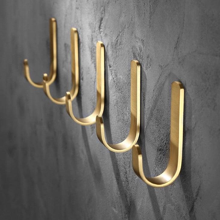 Shop 0 Bathroom Brass Wall Hook,Punch-free Sticky Hook for Kitchen Robe Towel Hook Wall Door Clothes Hook Furniture Harware Mademoiselle Home Decor