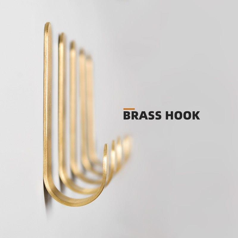 Shop 0 Bathroom Brass Wall Hook,Punch-free Sticky Hook for Kitchen Robe Towel Hook Wall Door Clothes Hook Furniture Harware Mademoiselle Home Decor