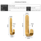Shop 0 Bathroom Brass Wall Hook,Punch-free Sticky Hook for Kitchen Robe Towel Hook Wall Door Clothes Hook Furniture Harware Mademoiselle Home Decor