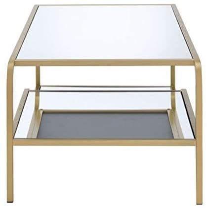 Shop ACME Astrid Coffee Table in Gold & Mirror 81090 Mademoiselle Home Decor